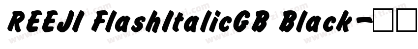 REEJI FlashItalicGB Black字体转换